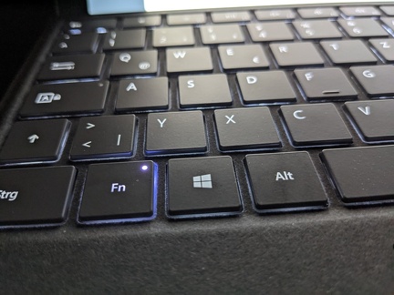 Tastatur Surface beleuchtet