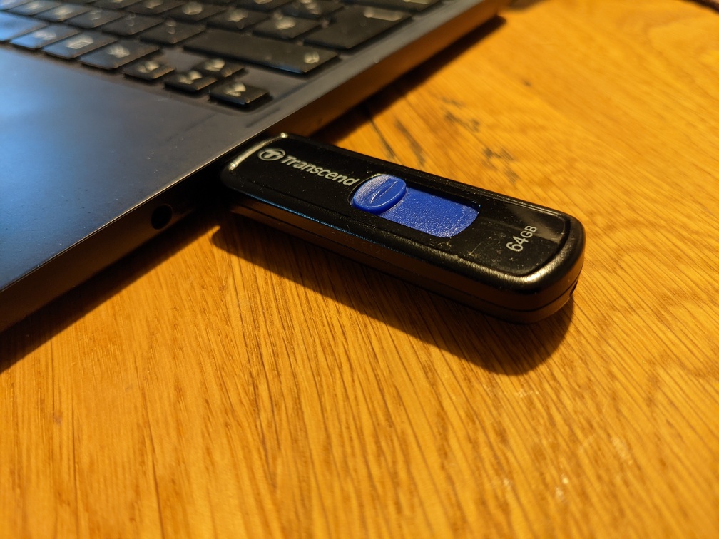 USB-Stick eingesteckt