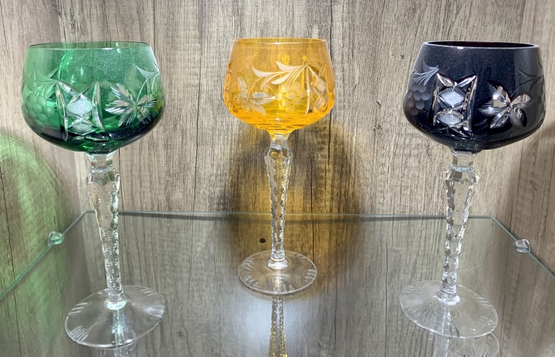 Weingläser aus Kristallglas