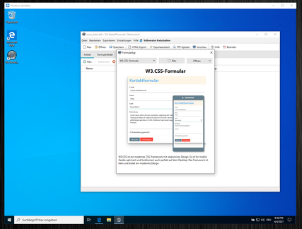 Windows 10 Sandbox Test von Software