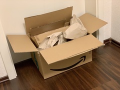 Amazon-Paket geöffnet