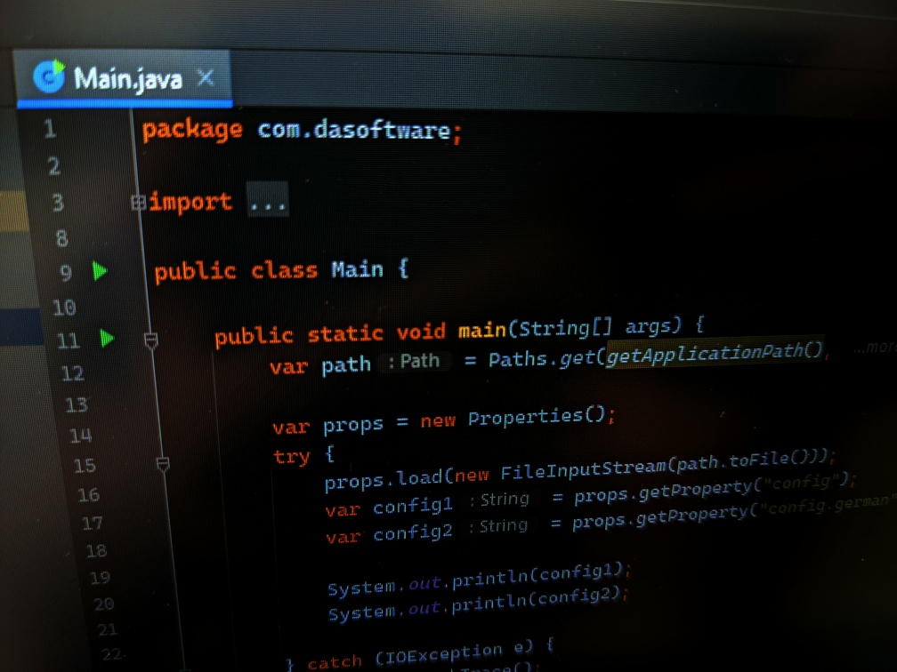 Java Code in IDE