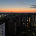 Sonnenuntergang über Großstadt