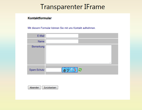 Transparenter Iframe Ekiwi De