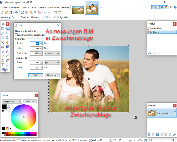 Screenshot Paint.Net paste image from clipboard