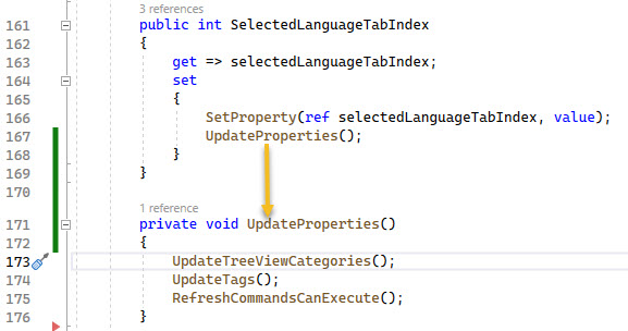 Screenshot of the implementation of the new method and replacement of the selected code